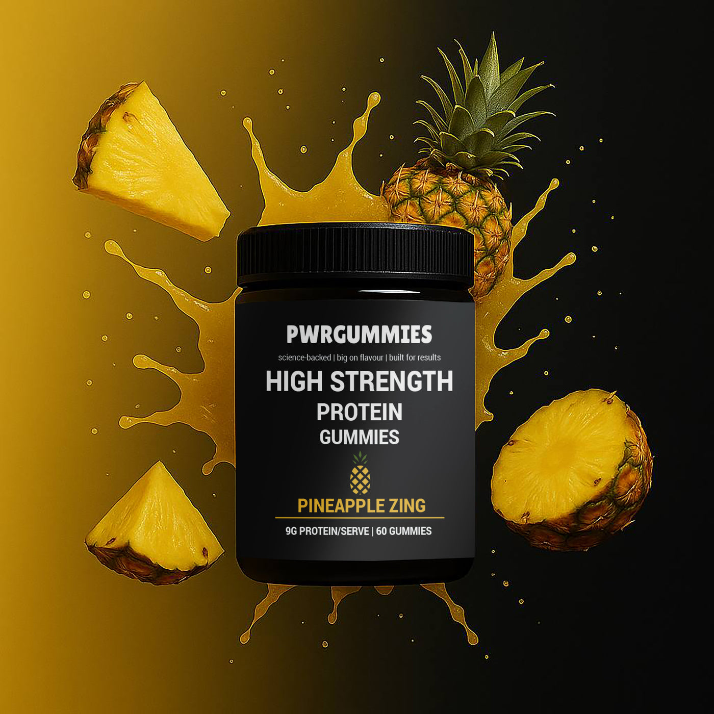 PINEAPPLE ZING PROTEIN GUMMIES